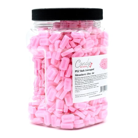 PEZ Bulk Unwrapped Candy Refill 20oz Jar (Strawberry)
