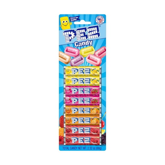 PEZ Candy 8-Pack Assorted Fruit Candy Refills, 1 Count, 2.32 oz