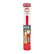 PEZ Candy Christmas Tube, 1 Candy Dispenser Plus 7 Rolls Assorted Fruit Candy, 1 Count, 2.03oz