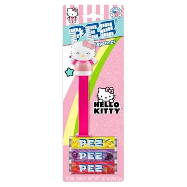 PEZ Candy Christmas Hello Kitty ,1 Candy Dispenser Plus 3 Rolls Assorted Candy, I Count, 0.87 oz