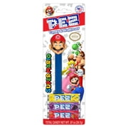 PEZ Candy Christmas Super Mario, 1 Candy Dispenser Plus 3 Rolls Assorted Candy, I Count, 0.87 oz
