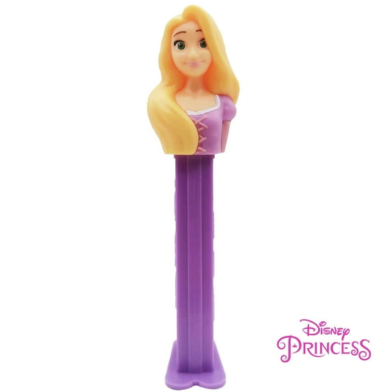 PEZ Candy Disney Princesses Novelty Candy Dispenser Plus 3 Rolls Assorted Fruit Flavor Candy Refills, 1 Count, 0.87 Blister Pack - Rapunzel