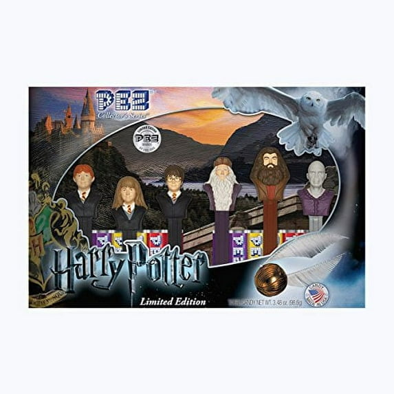 PEZ Candy Harry Potter Gift Set, 6 Candy Dispensers Plus 12 Candy Refills, 1 Count, 3.48 oz
