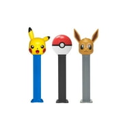 PEZ Candy Pokémon Assortment, 1 Candy Dispenser Plus 3 Rolls Assorted Fruit Candy, 1 Count, 0.87 oz