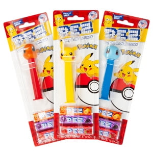 PEZ Candy Pokmon Assortment, 1 Candy Dispenser Plus 3 Rolls Assorted Fruit Candy, 1 Count, 0.87 oz
