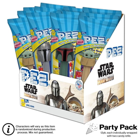 PEZ The Mandalorian Party Pack, 12 Pack - Each Individually Wrapped