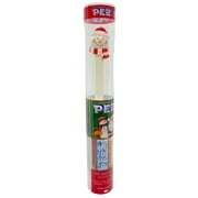 PEZ Christmas Collection Christmas Holiday Candy Dispenser Tube, 7 Rolls of Candy (Assorted Fruit & Sugar Cookie Flavor PEZ Candy) - Snowman with Scarf
