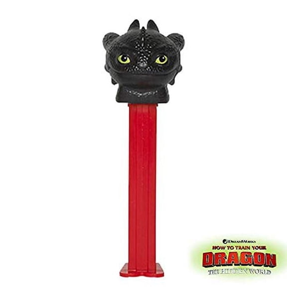 PEZ Dreamworks How to Train Your Dragon Collection Candy Dispenser, 0.87 Ounce Blister Pack - Toothless