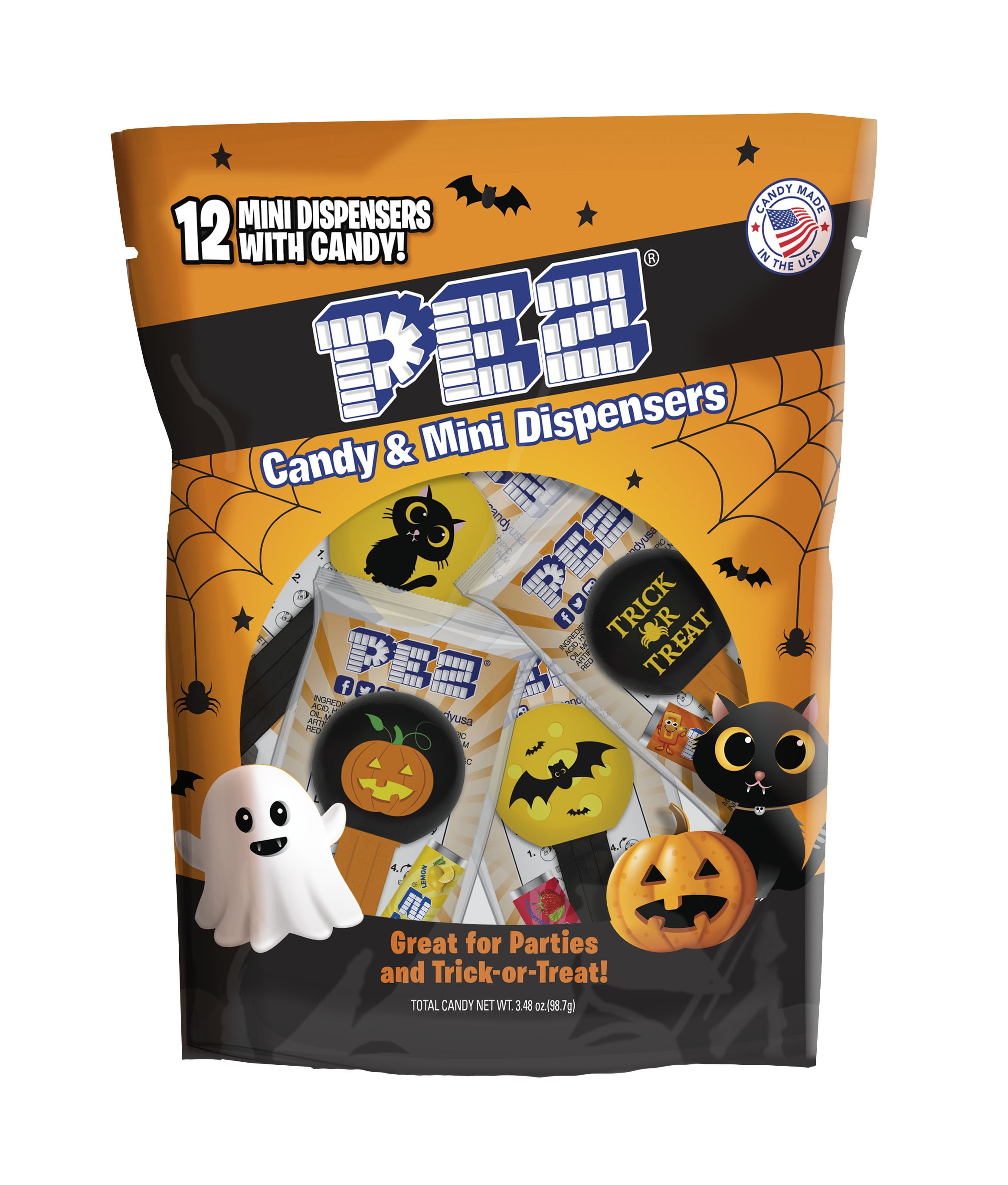 PEZ Halloween Party Bag, Novelty Dispensers, Candy Refill, 3.48oz, 12Ct ...