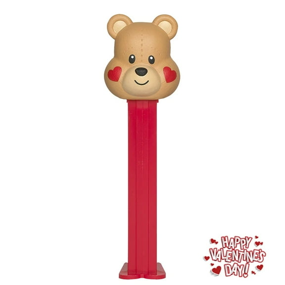 PEZ Happy Valentine's Day Candy Dispenser Blister Pack - Love Bear