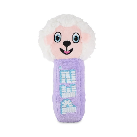 PEZ Lamb Easter Plush, 6.75 inches Tall, Purple, White