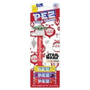 The PEZ Mandalorian Holiday Blister Pack features a Holiday themed PEZ Grogu dispenser with three PEZ Candy refills. Each individually packaged PEZ included a Christmas themed dispenser.