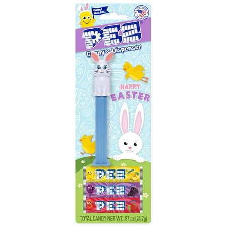 PEZ Single Easter Dispenser and Three Rolls of Candy