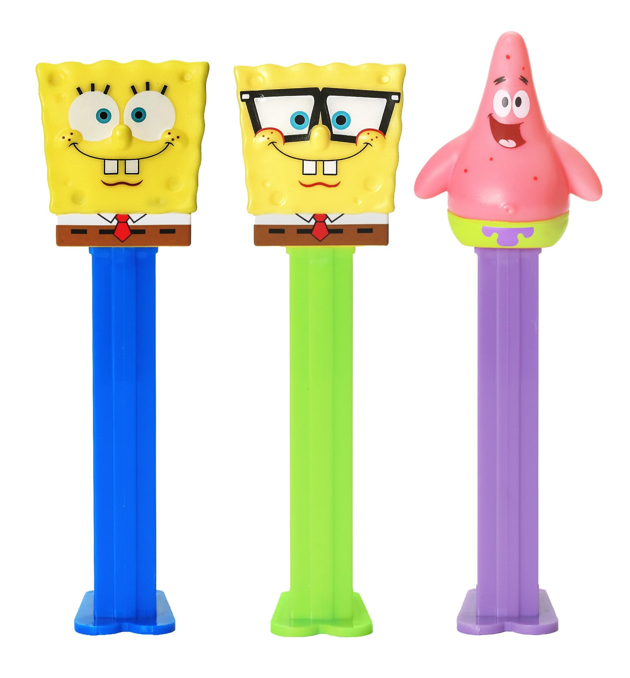 PEZ Spongebob Candy Dispenser Gift Set | Nerdy Spongebob, Patrick, And ...