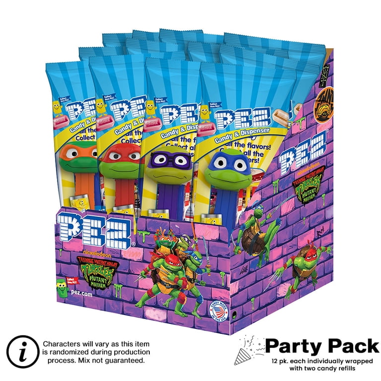 ミュータント・タートルズ PEZ キャンディディスペンサー 4個セット TMNT PEZ Teenage Mutant Ninja Turtles TMNT Party Pack, 12 count