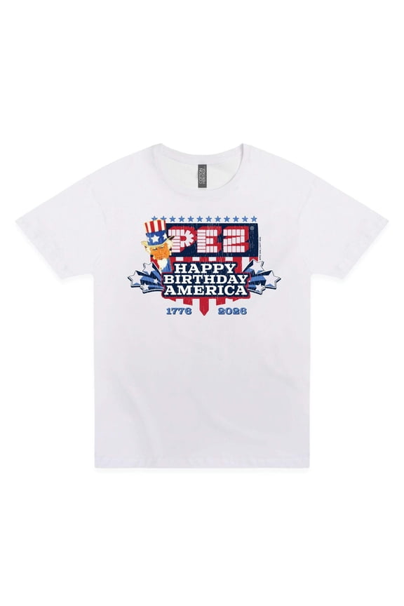 PEZ® Uncle Sam America Semiquincentennial Tee | Happy Birthday America Candy Tee | United States 250 Anniversary Apparel, 3X-Large