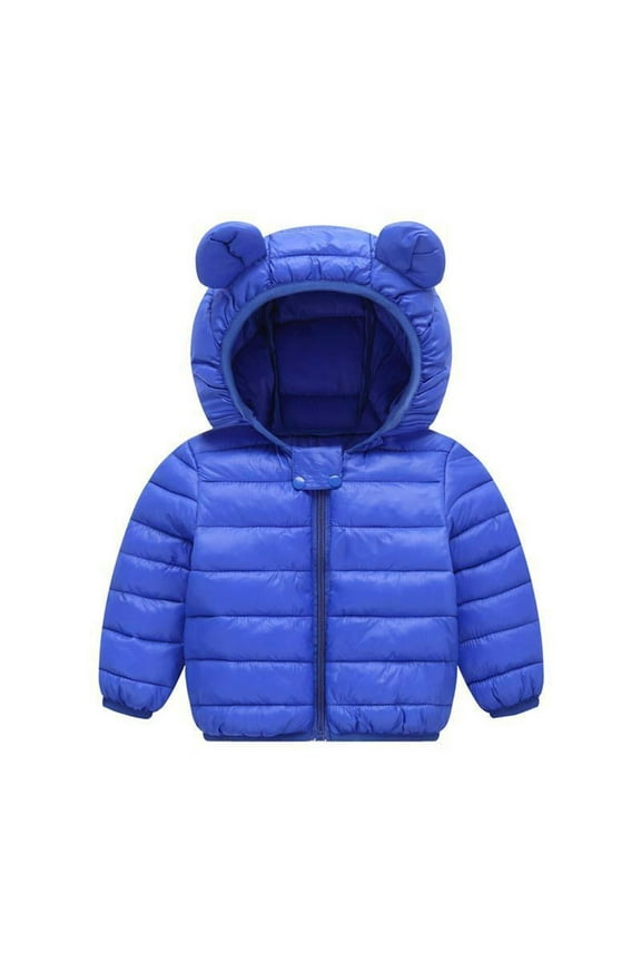 Fashion Kids Coat Boys Girls Thick Coat Padded Winter Jacket Clothes Down Jacket (6Months-4Yraes)