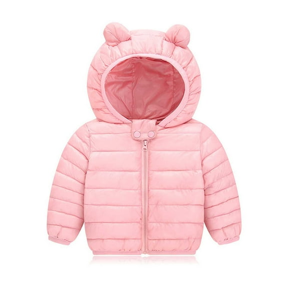 PEZHADA Fashion Kids Coat Boys Girls Thick Coat Padded Winter Jacket Clothes Down Jacket (6Months-4Yraes)