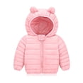 thumbnail image 1 of PEZHADA Fashion Kids Coat Boys Girls Thick Coat Padded Winter Jacket Clothes Down Jacket Pink, 1 of 3
