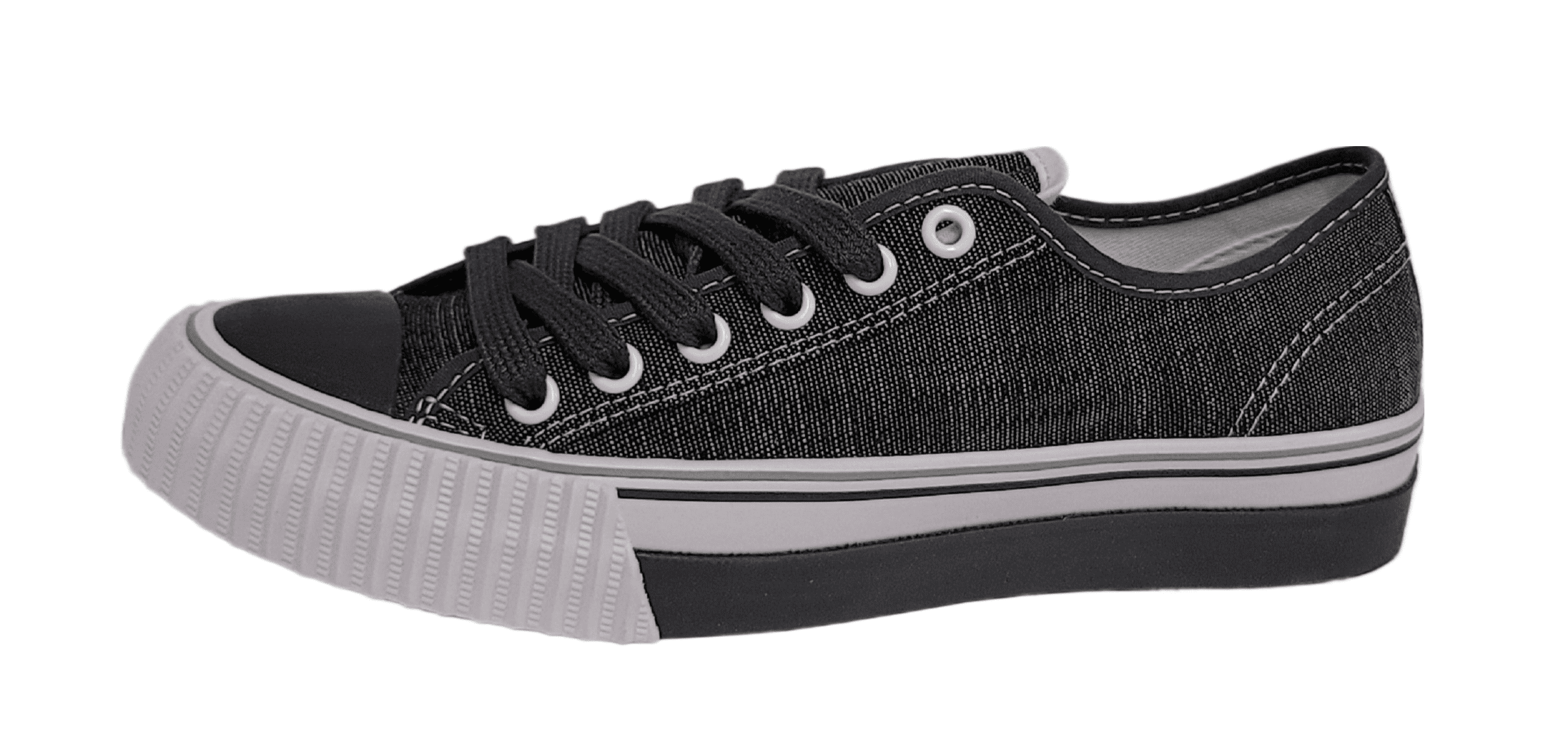 PF FLYERS PF-Flyers Adult Unisex Center Lo Riess Black Canvas Shoes PM11CL1D (5.0 Men / 6.5 Women)