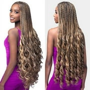 PF French Curl 28 3X Crochet Braiding Hair By Bobbi Boss Color BLACKGOLD