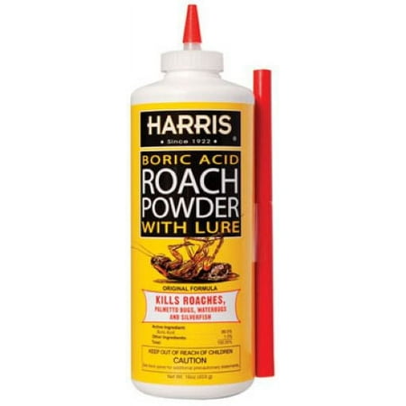PF Harris HRP-16 16 oz Bottle of Boric Acid Roach Eliminator Powder With Lure - Quantity of 10