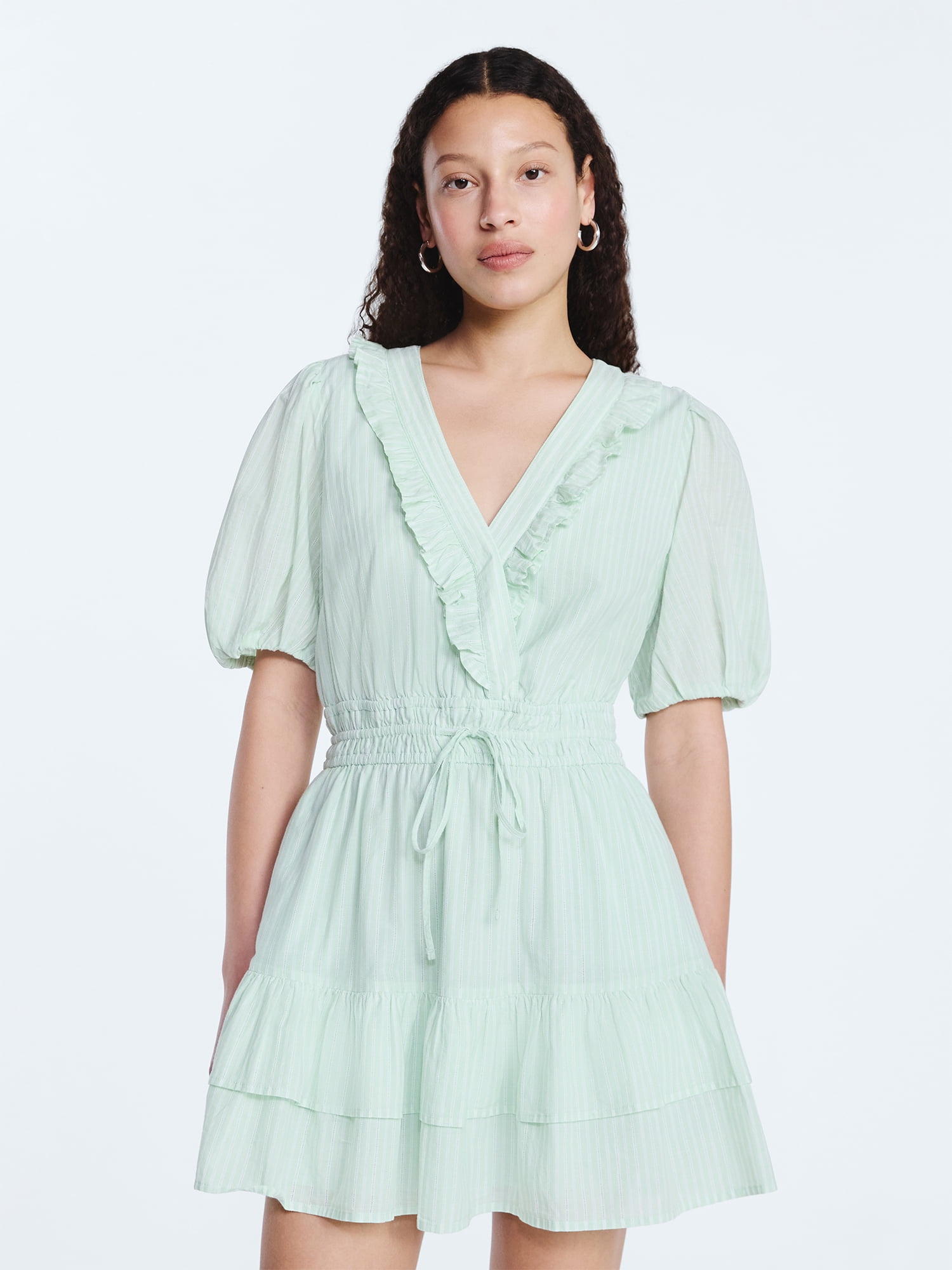 Free Assembly Women's Tiered Ruffle Mini Dress with Short Puff Sleeves, Sizes XS-XXL - Walmart.com Free Assembly Women's Tiered Ruffle Mini Dress with Short Puff Sleeves, Sizes XS-XXL - Walmart.com
