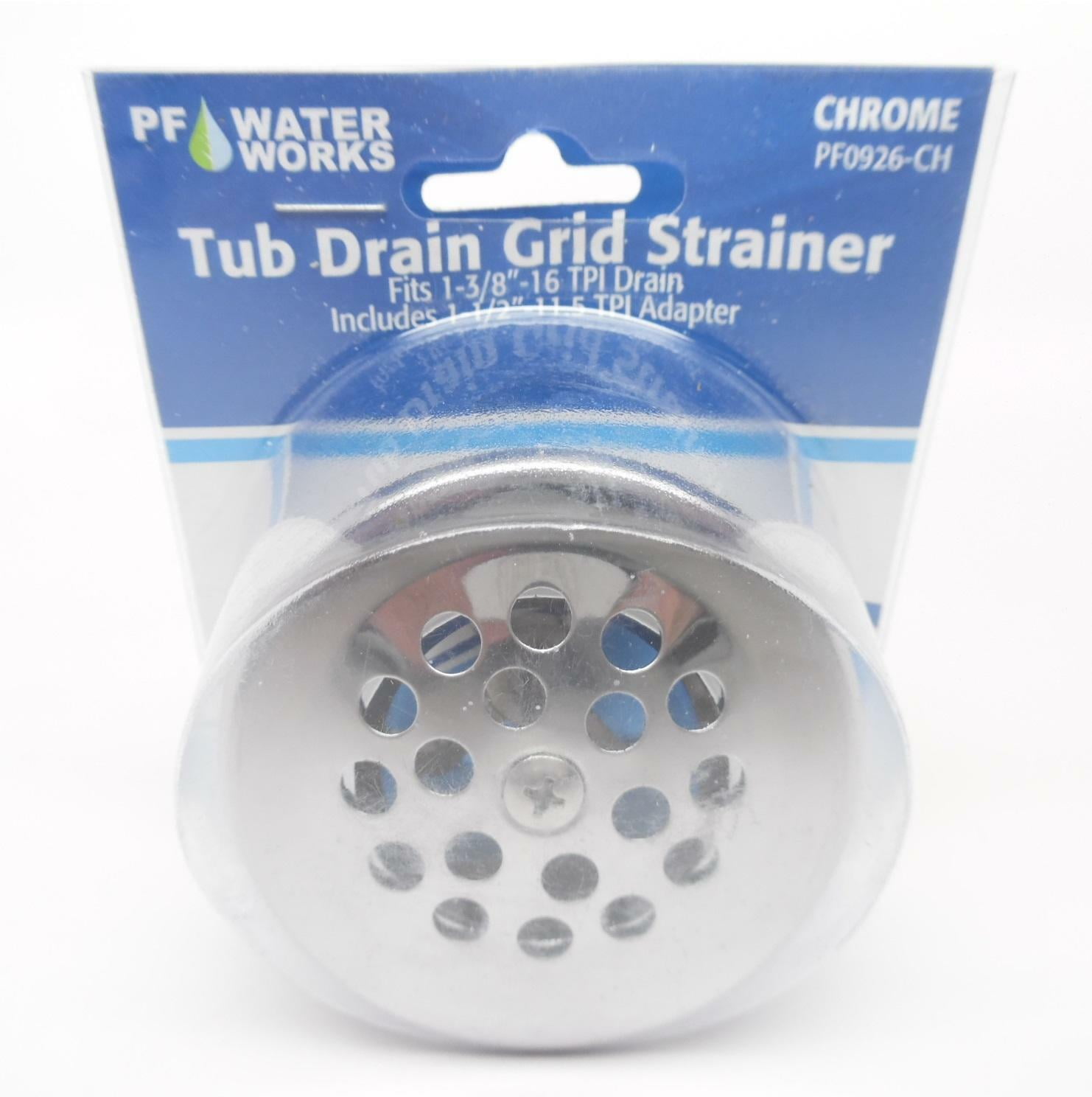 PF Water Works Tub Drain Grid Strainer Chrome PF0926CH fits 13/8" 16