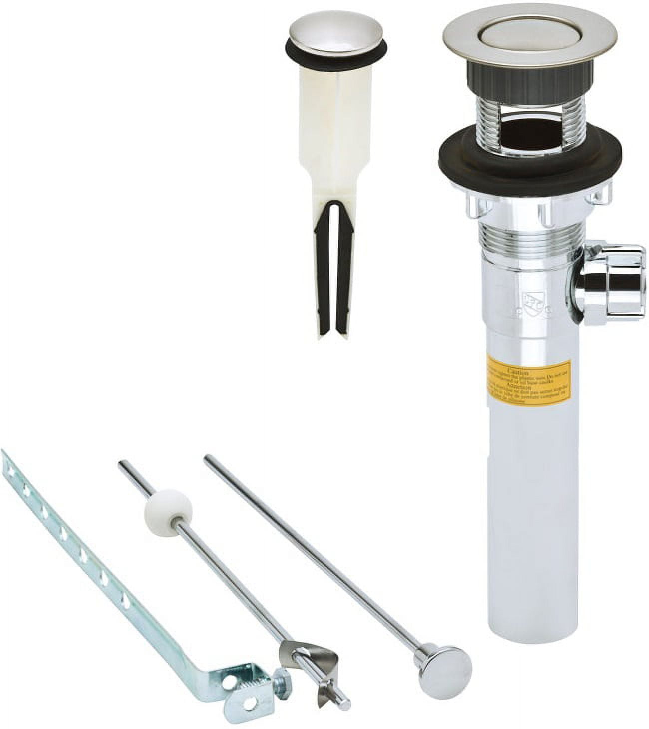 PF WaterWorks PF0732BN EasyPopUp Plastic PopUp Drain, Brushed Nickel