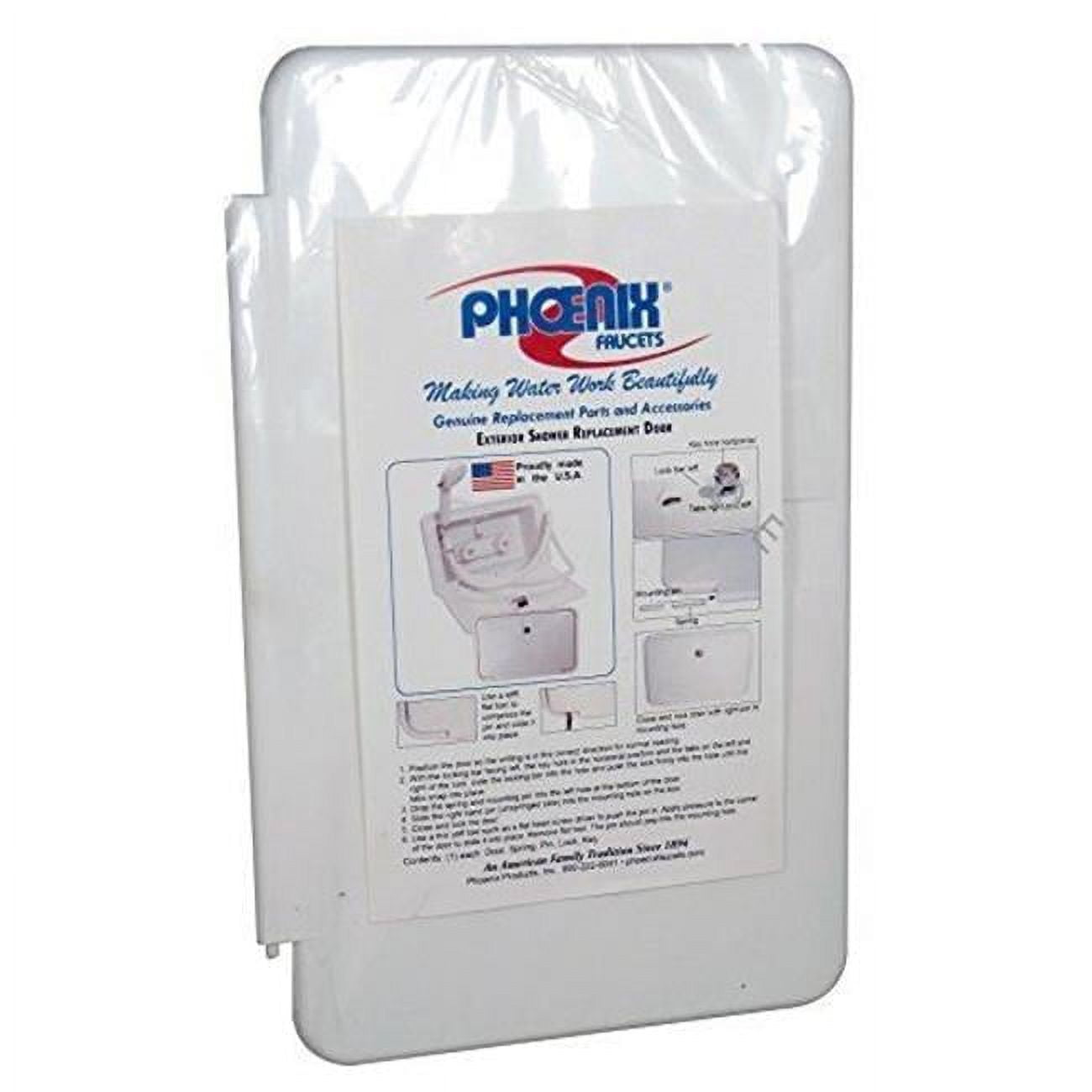 White Plastic Outdoor Auxiliary Shower Kit with Lock