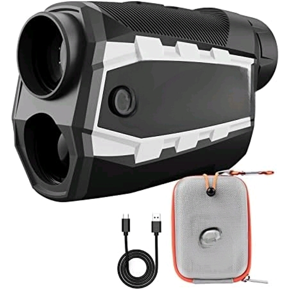 PF2L LCD External Scrren Range with Magnetic Golf Rangefinder Slope Switch with Feet/Yard/M Range Golf with Scanning, Golf Rangefinder Fast Flag-Lock with Vibration