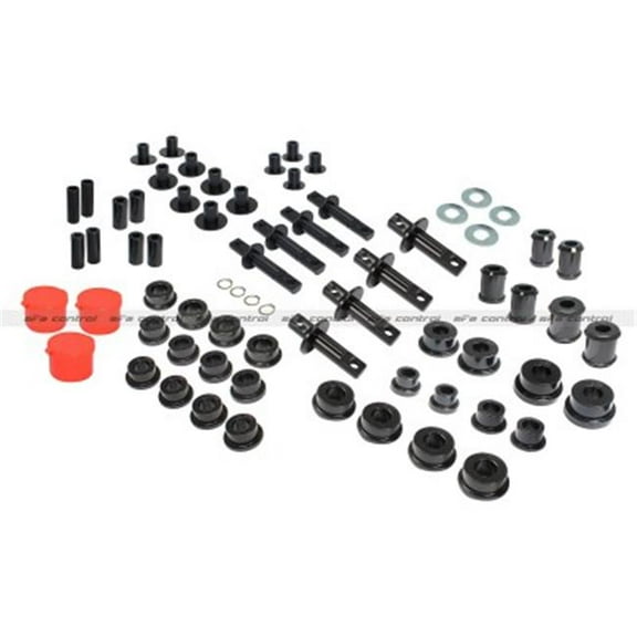 PFADT Series Steel Frame Control Arm Bushing Sleeve Set for Chevrolet Corvette C5, C6 97-13, Black