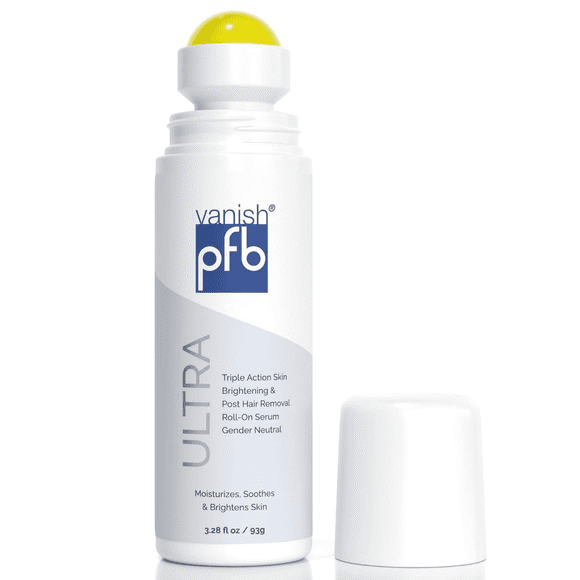PFB Vanish ULTRA Triple Action Roll-On Serum, Ingrown Hair & Razor Bump Treatment, Post Shaving & Waxing Care, Helps Improve Dark Spots, 93g