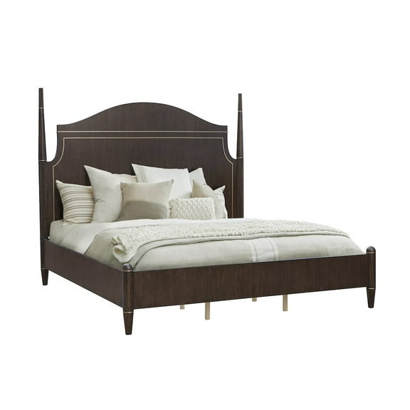 PFC Asher Park California King Poster Bed, Piano Brown Finish