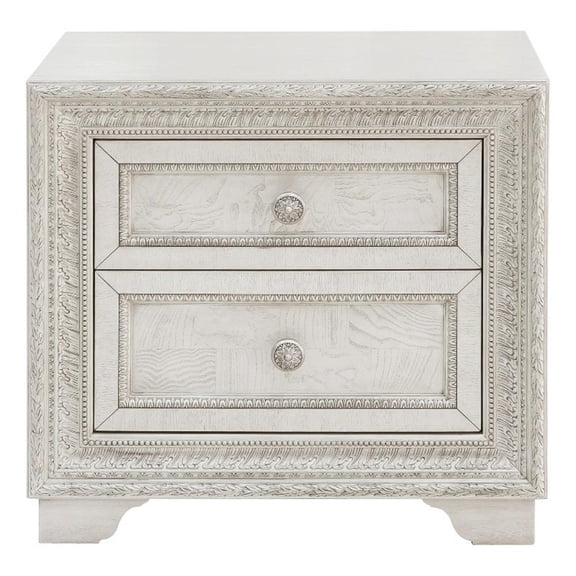 Camila 2 Drawer Wood Nightstand in White by Pulaski Furniture