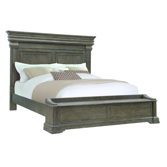 PFC Madison Ridge Brown Queen Bed with Chest Footboard