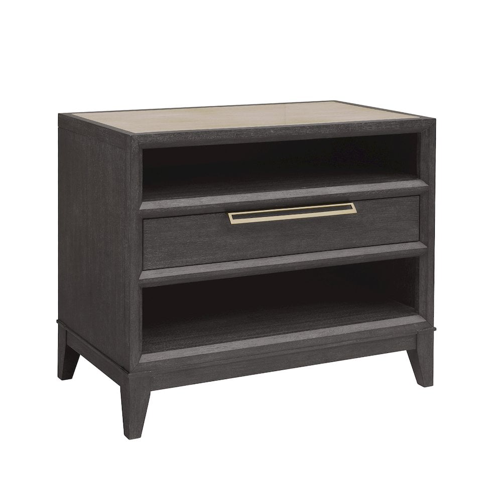 Quincy Brown Stone-Top Bachelor's Chest with Drawer