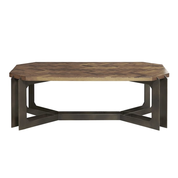 PFC Rustic Cocktail Table with Metal Base
