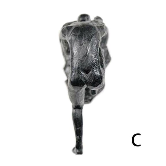PFDDRW Creative Climbing Man Resin Iron Wire Wall Hanging Sculpture Figures (black)