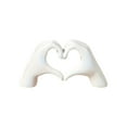thumbnail image 1 of PFDDRW Heart Sculpture Decor Resin Modern Abstract Love Statue Decoration Bedroom Finger Room Living Shelf Q6L9 Desktop (white), 1 of 6