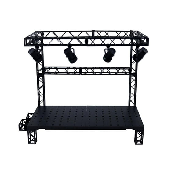 PFDDRW Model Handwork Display Stage Machine Display Stage with Light Lot E4 (Black)