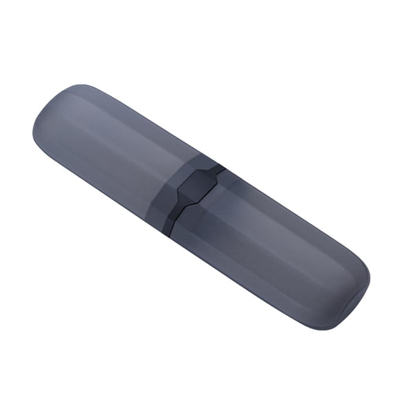 PFDDRW Portable Travel Camping Toothpaste Toothbrush Holder Cover Cases Storage BoX UK (Transparent black)