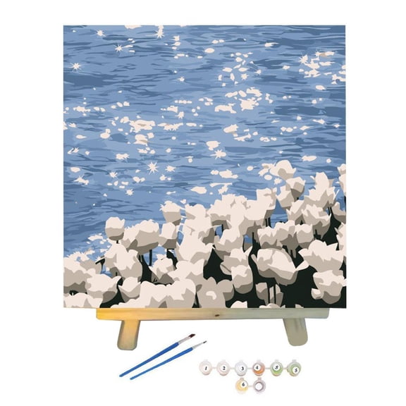 PFDDRW Seaside lily A360 flower digital oil painting diy coloring handmade painting children's hand-pa(Seaside Lily)