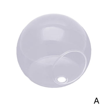 2 Pack 6 Inch Wall Mounted Fish Tank - Round Transparent Plastic Aquarium Bowl For Plants, Flowers & Small Fish Home Decor