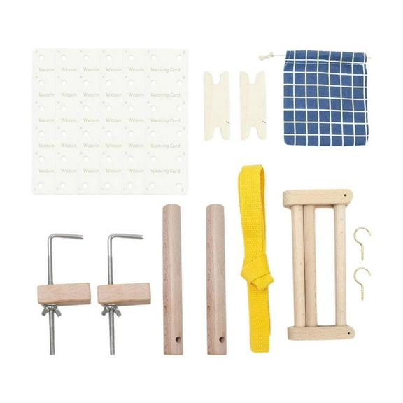 PFDDRW Warping Pegs and Clamp Warping Pegs Jig Bracelet Maker Warping Wooden Clamp (Wood color)