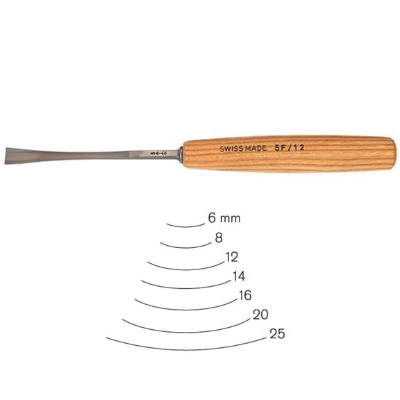 Pfeil "Swiss Made" 12Mm, Gouge, Fishtail, #5 Sweep