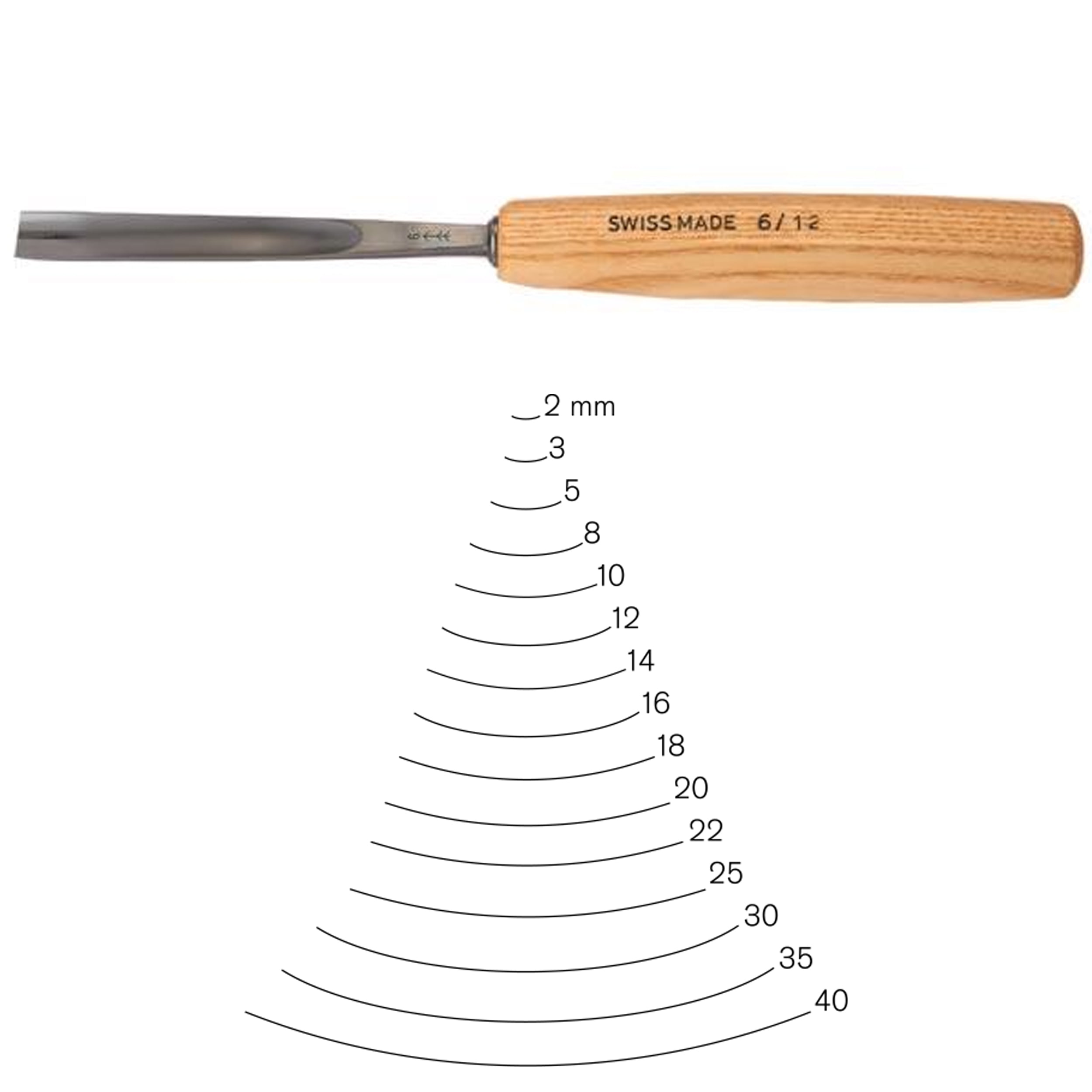 Pfeil "Swiss Made" #6 22Mm Sweep Gouge - Walmart.com