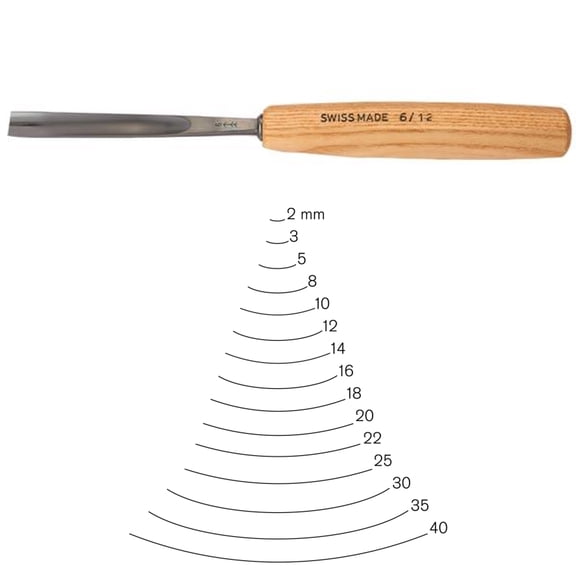 Pfeil "Swiss Made" #6 40Mm Sweep Gouge