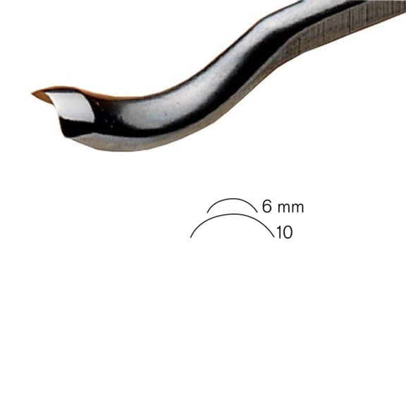 Pfeil "Swiss Made" 6Mm # 28 Sweep Back Bent Gouge