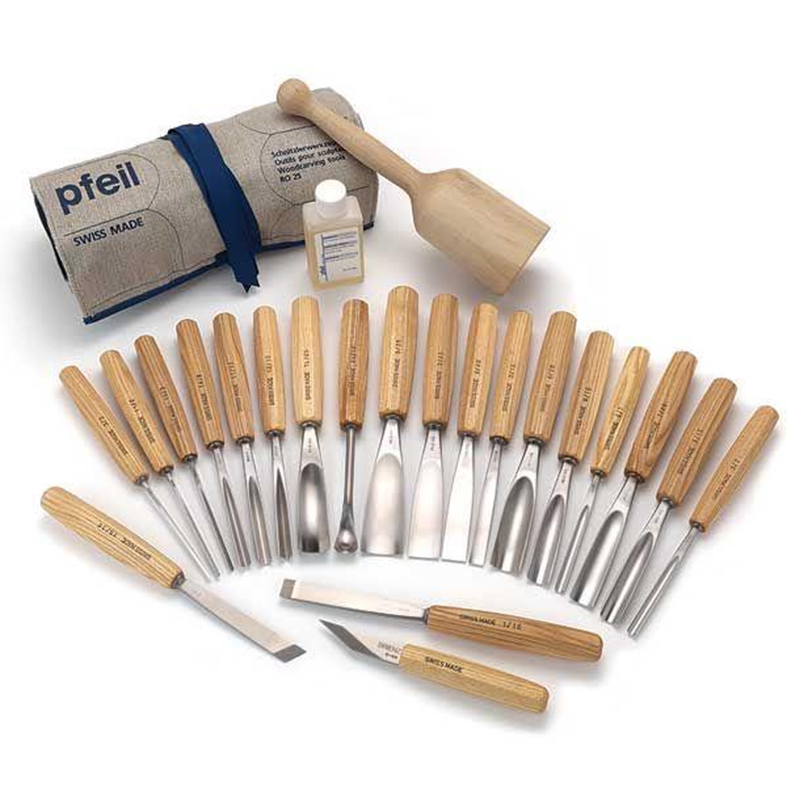 Pfeil Swiss Made 12 Pc. Professional Carving Set (full size 10 overall  length)
